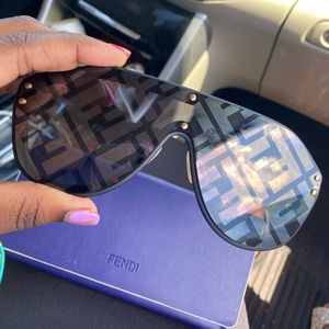 Fendi Print Shield Sunglasses
